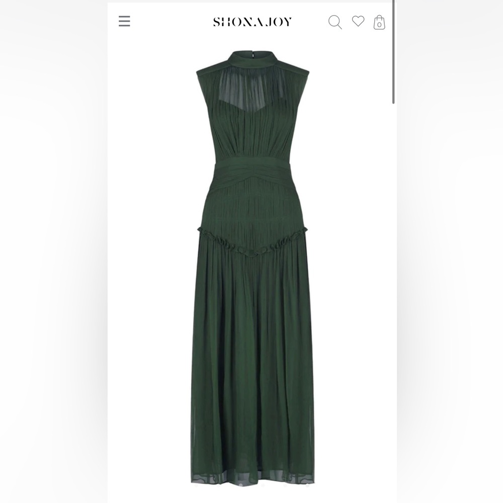 Shona Joy Leonié High Neck Midi Dress - Rosemary